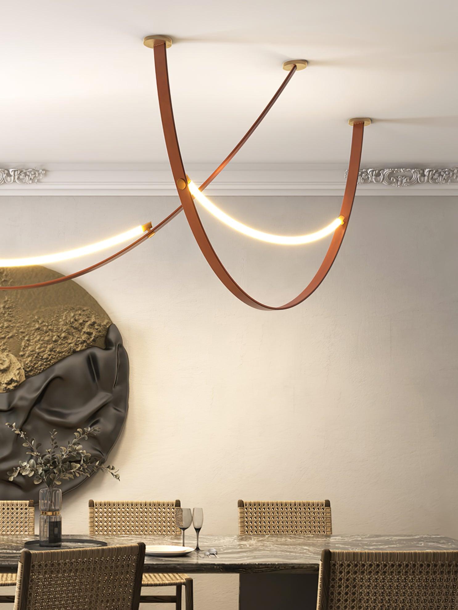Belt Pendant Lamp Leather Silicone Minimalist - Letslighting