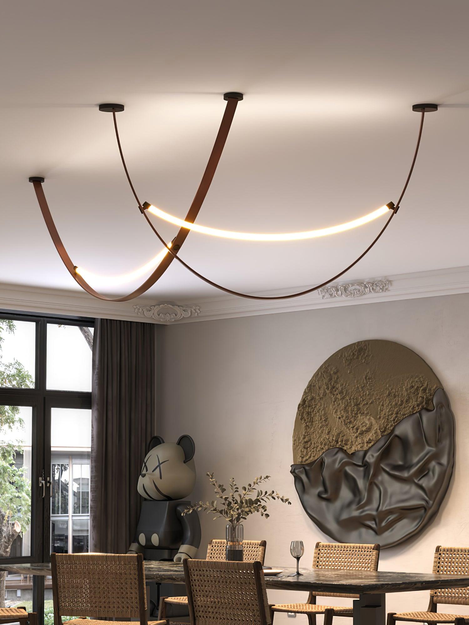 Belt Pendant Lamp Leather Silicone Minimalist - Letslighting