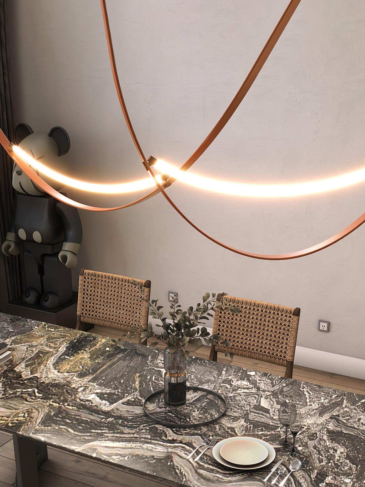 Belt Pendant Lamp Leather Silicone Minimalist - Letslighting