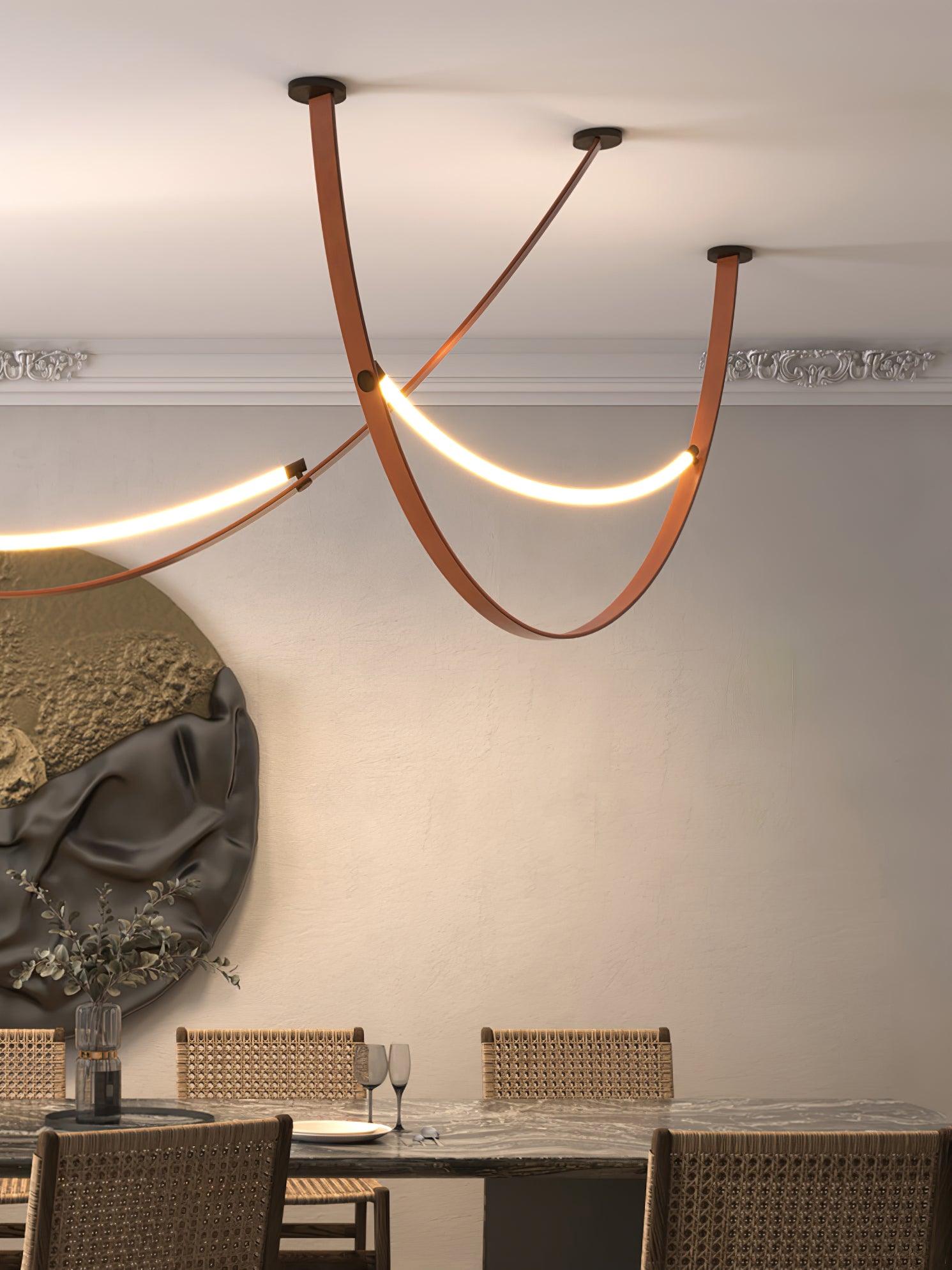 Belt Pendant Lamp Leather Silicone Minimalist - Letslighting