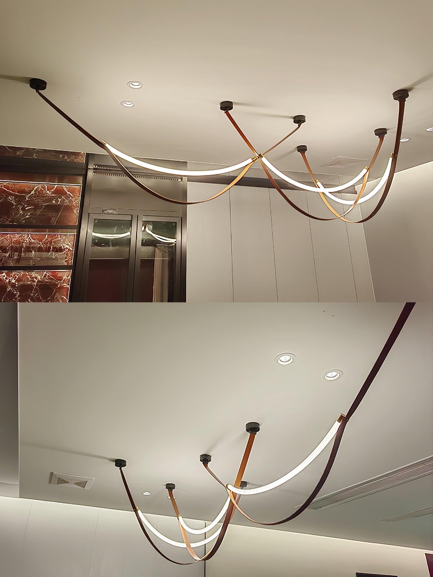 Belt Pendant Lamp Leather Silicone Minimalist - Letslighting