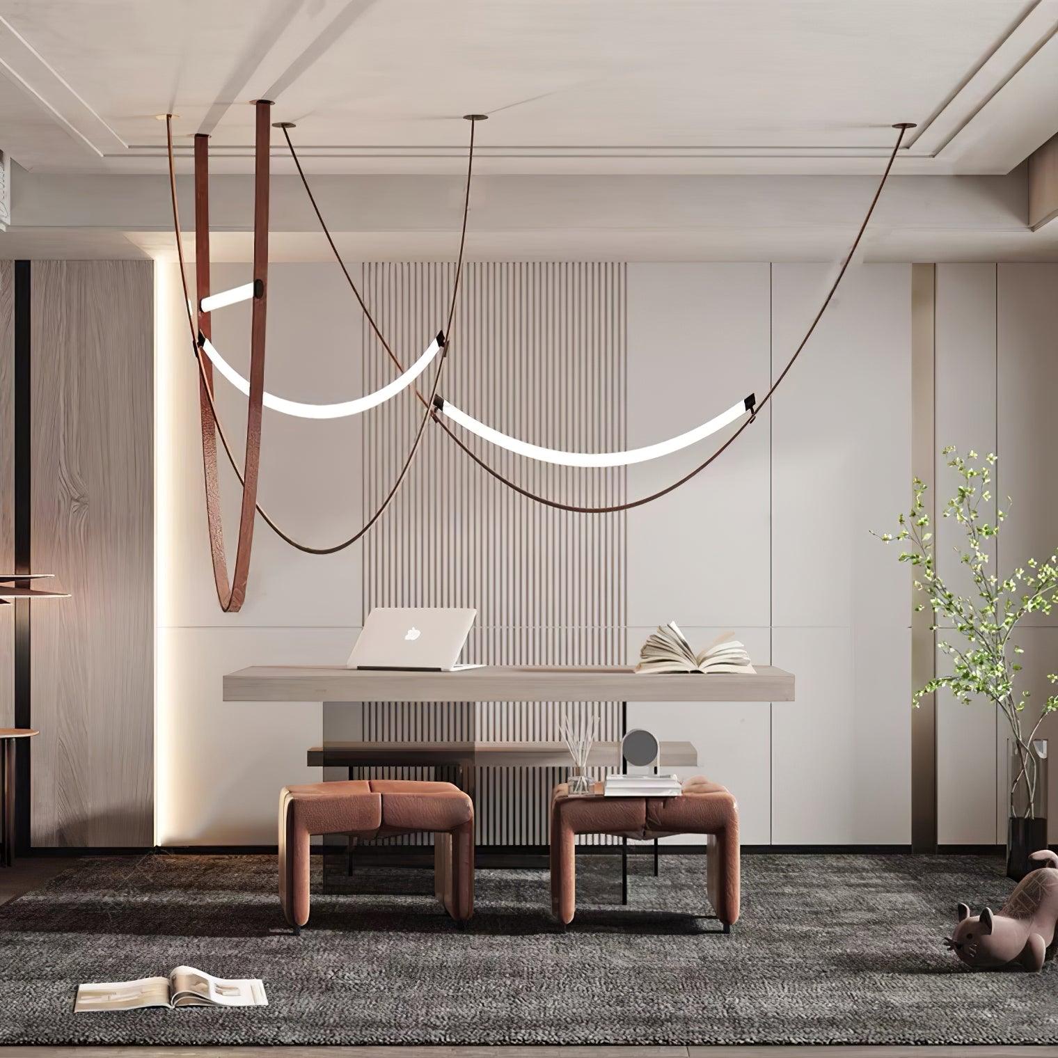 Belt Pendant Lamp Leather Silicone Minimalist - Letslighting