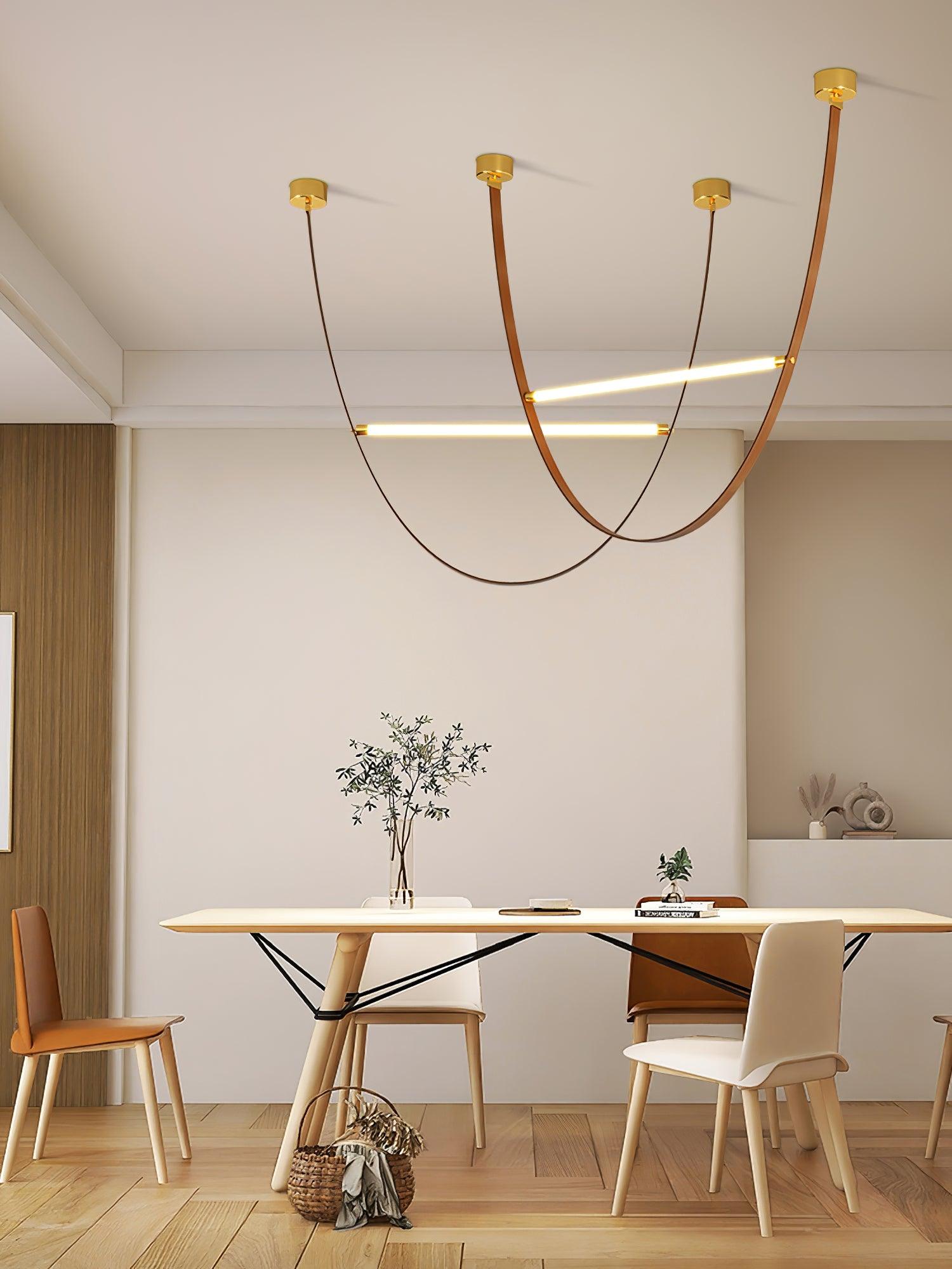 Belt Pendant Lamp Leather Silicone Minimalist - Letslighting