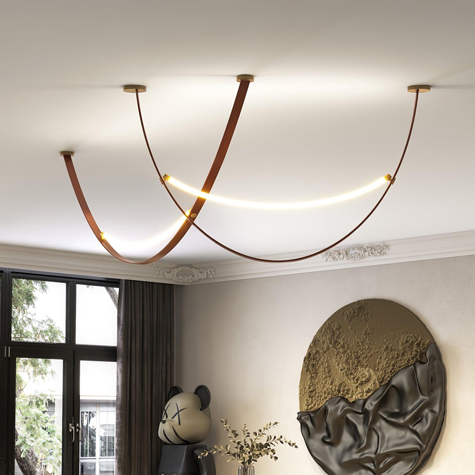 Belt Pendant Lamp Leather Silicone Minimalist - Letslighting