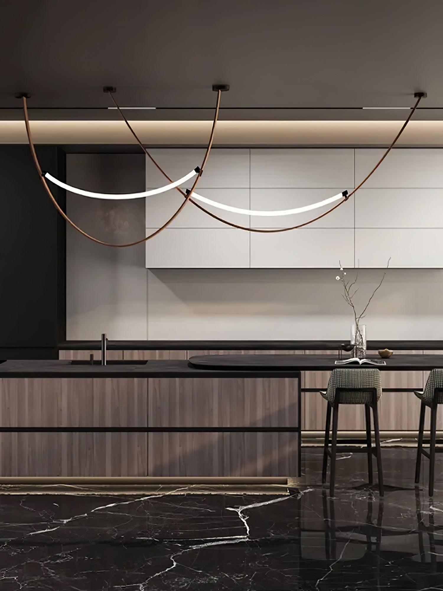 Belt Pendant Lamp Leather Silicone Minimalist - Letslighting