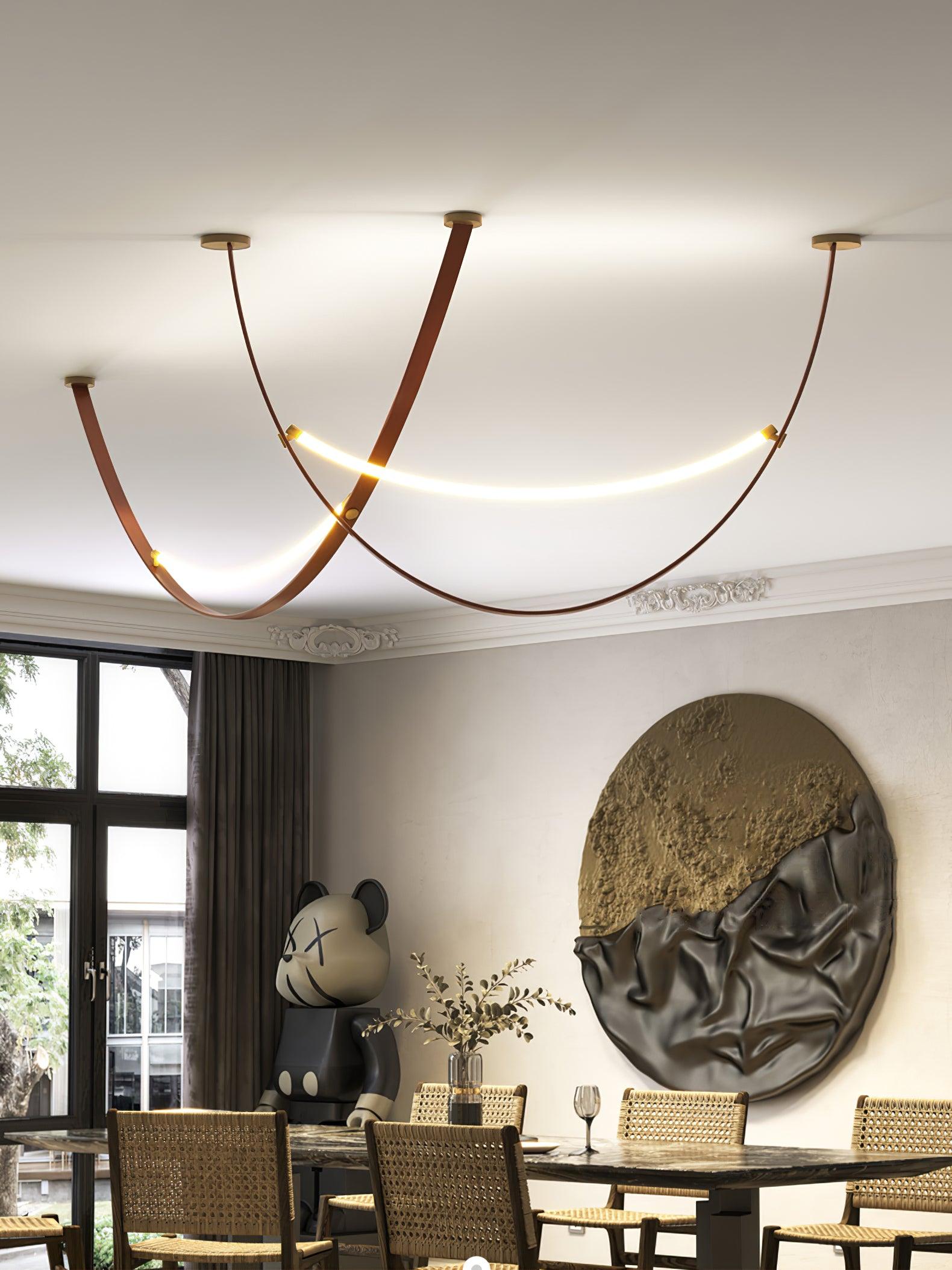 Belt Pendant Lamp Leather Silicone Minimalist - Letslighting