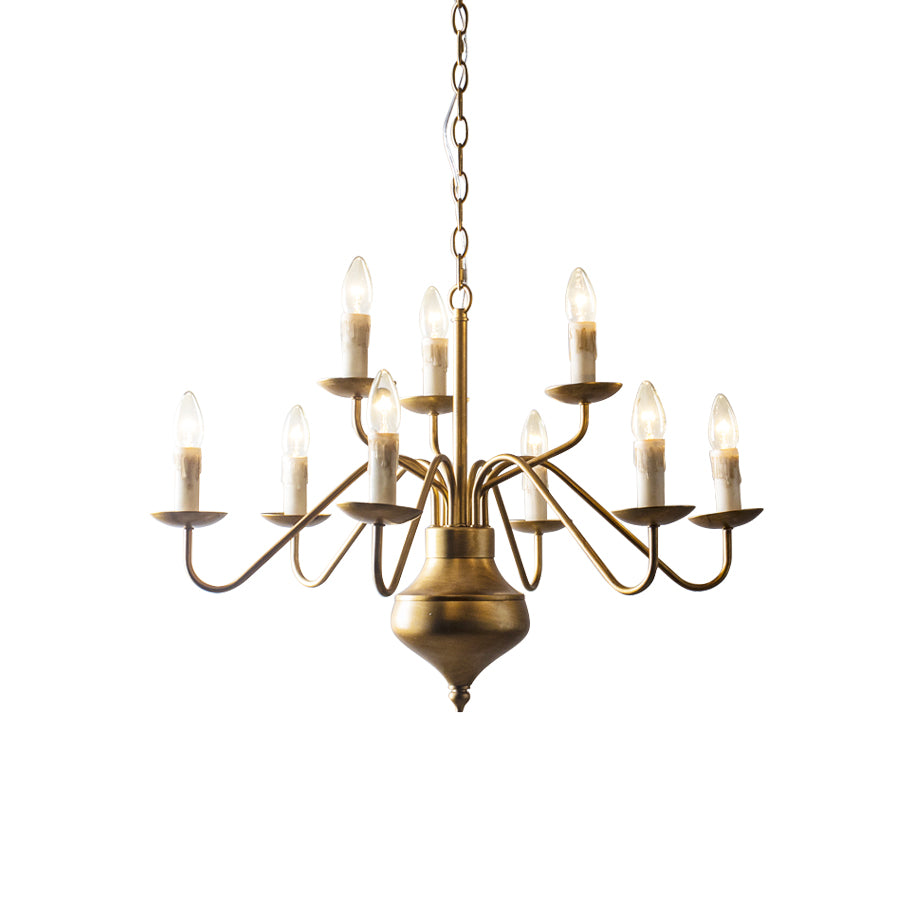 Blikuvyu Vintage Industrial Brass Chandelier - Letslighting