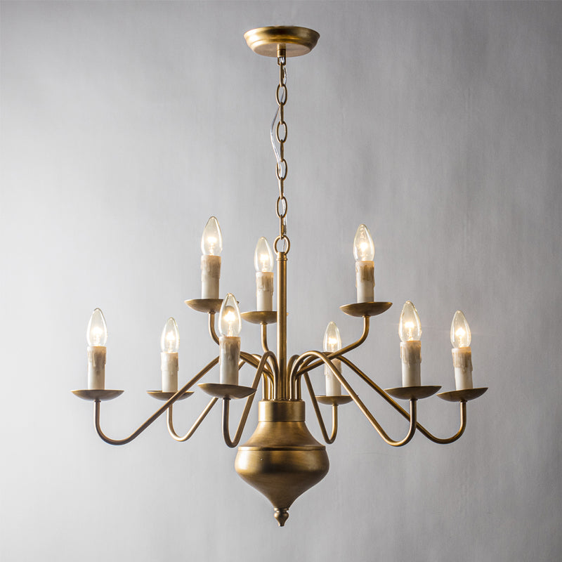 Blikuvyu Vintage Industrial Brass Chandelier - Letslighting