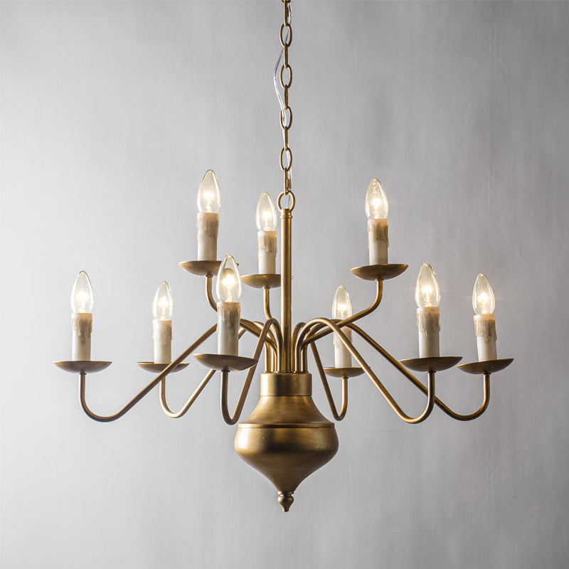 Blikuvyu Vintage Industrial Brass Chandelier - Letslighting