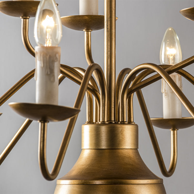 Blikuvyu Vintage Industrial Brass Chandelier - Letslighting