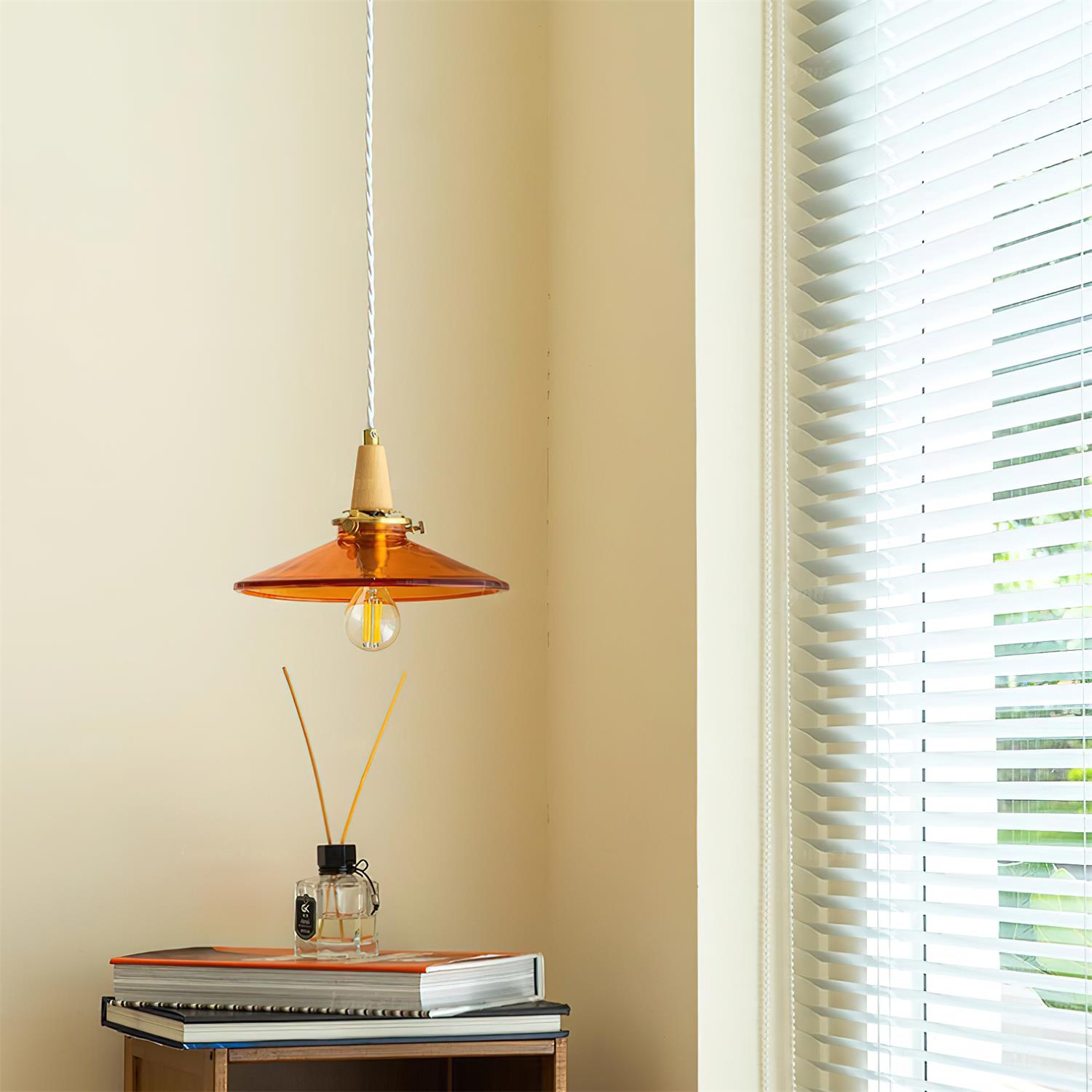 Benra Pendant Lamp Orange Glass Scandinavian - Letslighting