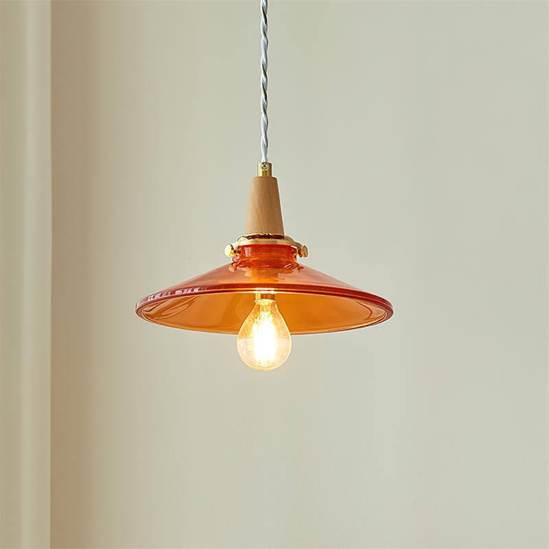 Benra Pendant Lamp Orange Glass Scandinavian - Letslighting