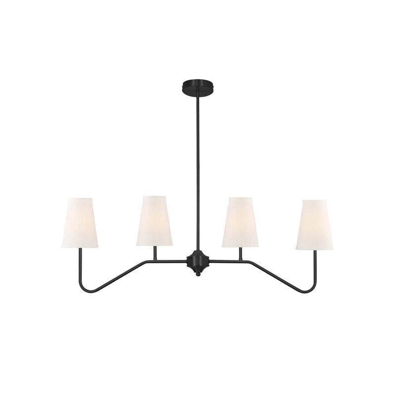 Lustra Chandelier Brass Curved Beige Linear - Letslighting