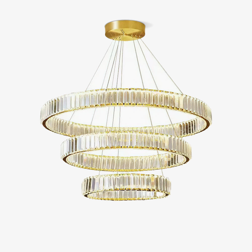 Lustra Chandelier Gold Crystal Ring - Letslighting