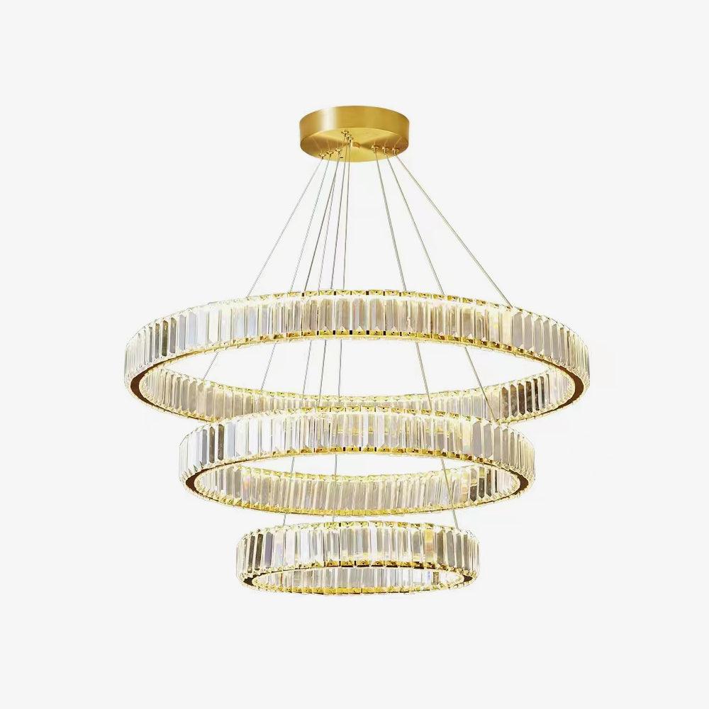 Lustra Chandelier Gold Crystal Ring - Letslighting