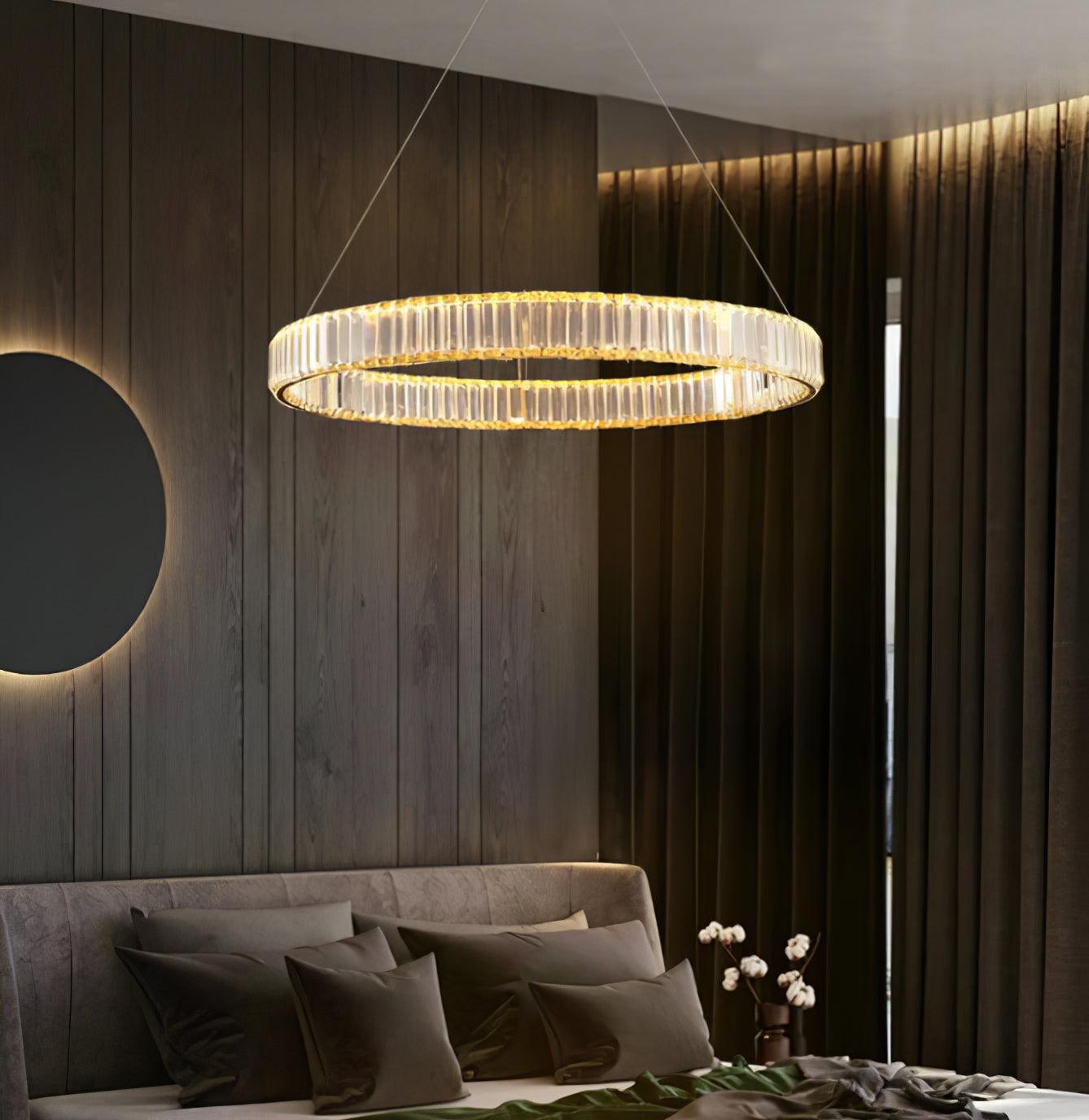 Lustra Chandelier Gold Crystal Ring - Letslighting