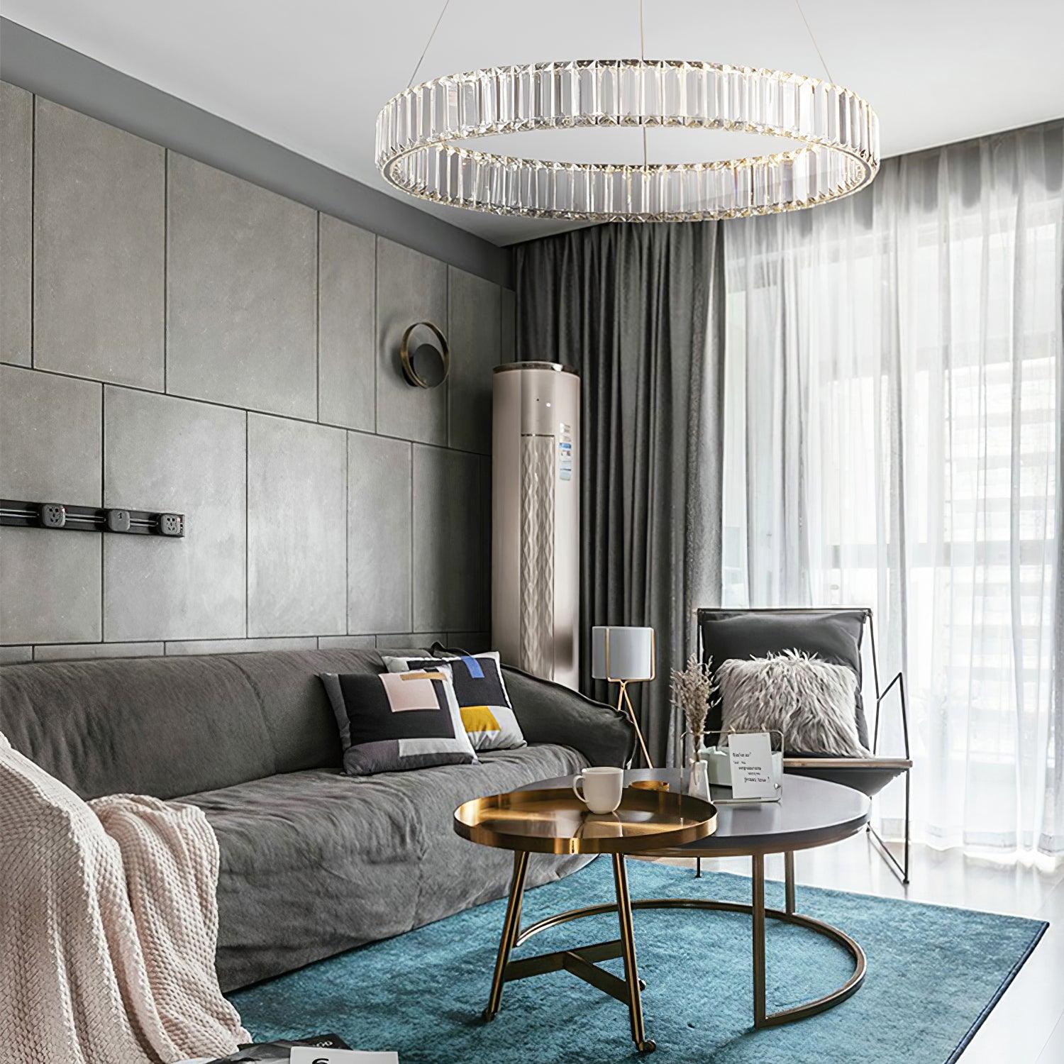 Lustra Chandelier Gold Crystal Ring - Letslighting