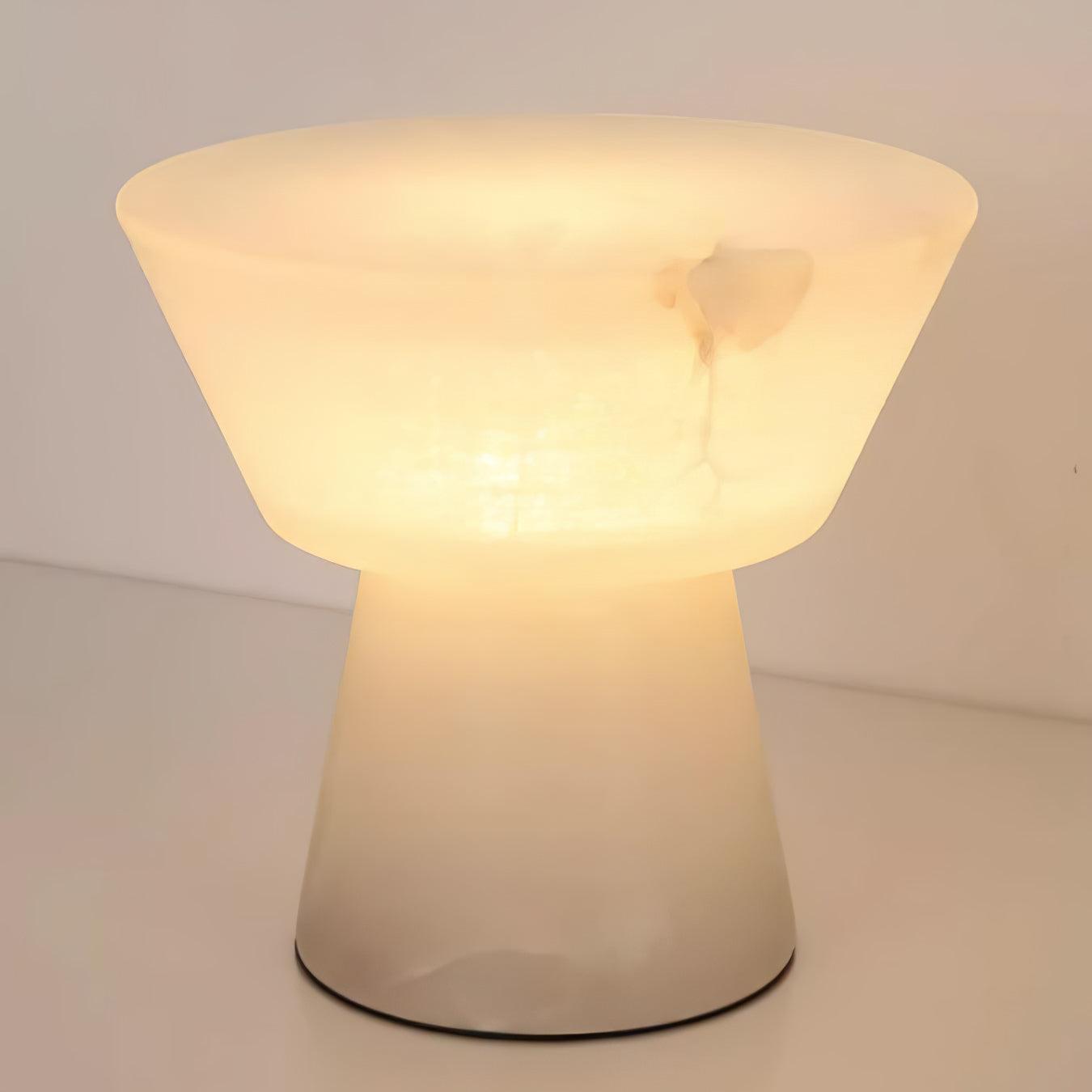 Elynara Pedestal Alabaster Table Lamp - Letslighting