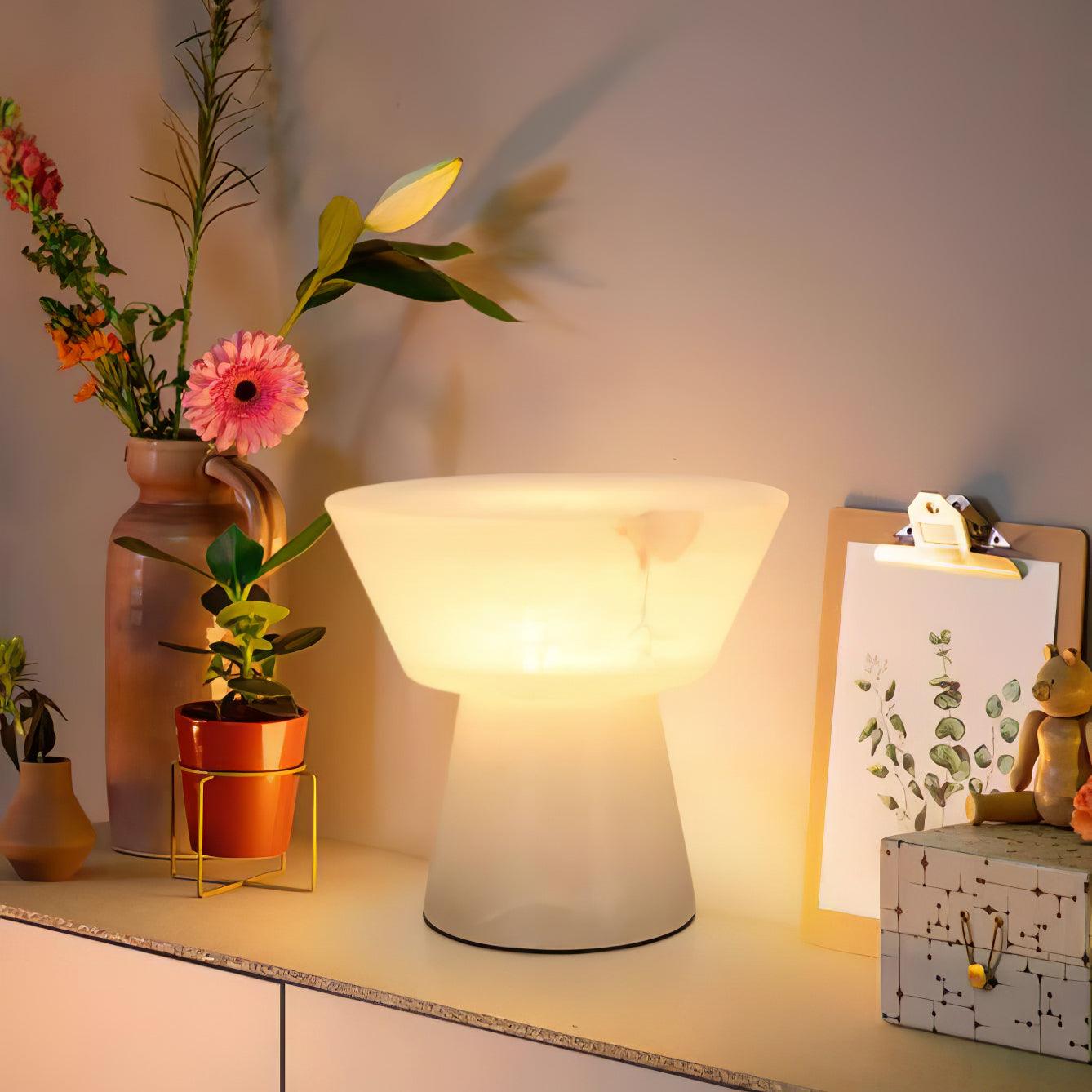 Elynara Pedestal Alabaster Table Lamp - Letslighting