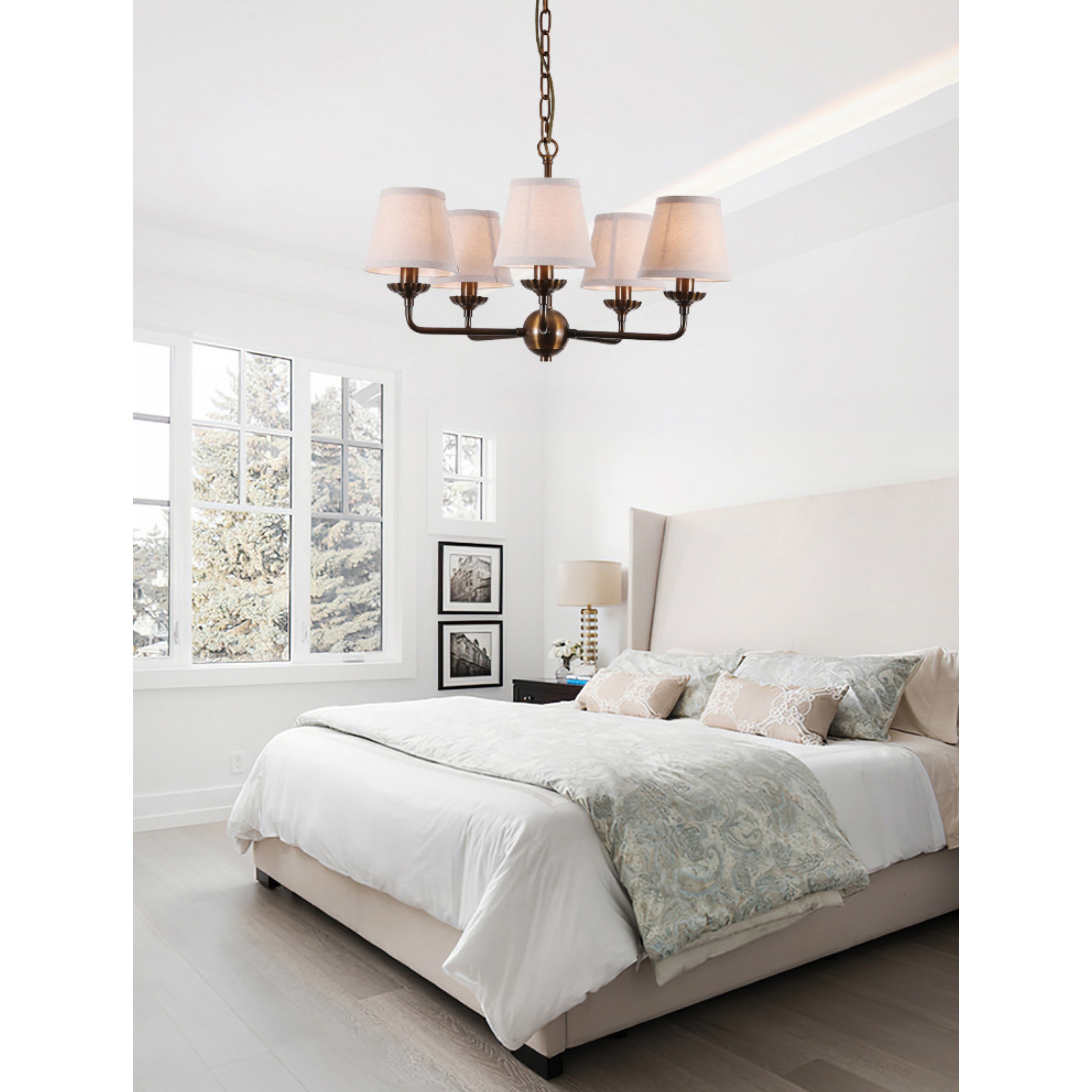 Gloruvyh Vintage Industrial Fabric Chandelier - Letslighting