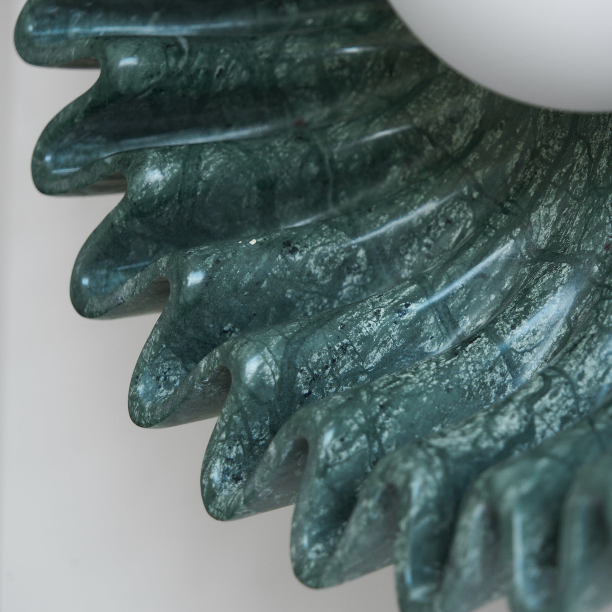 Wall Lamp Ceramics and Glass Dark Green White Black Beige Sculptural - Letslighting