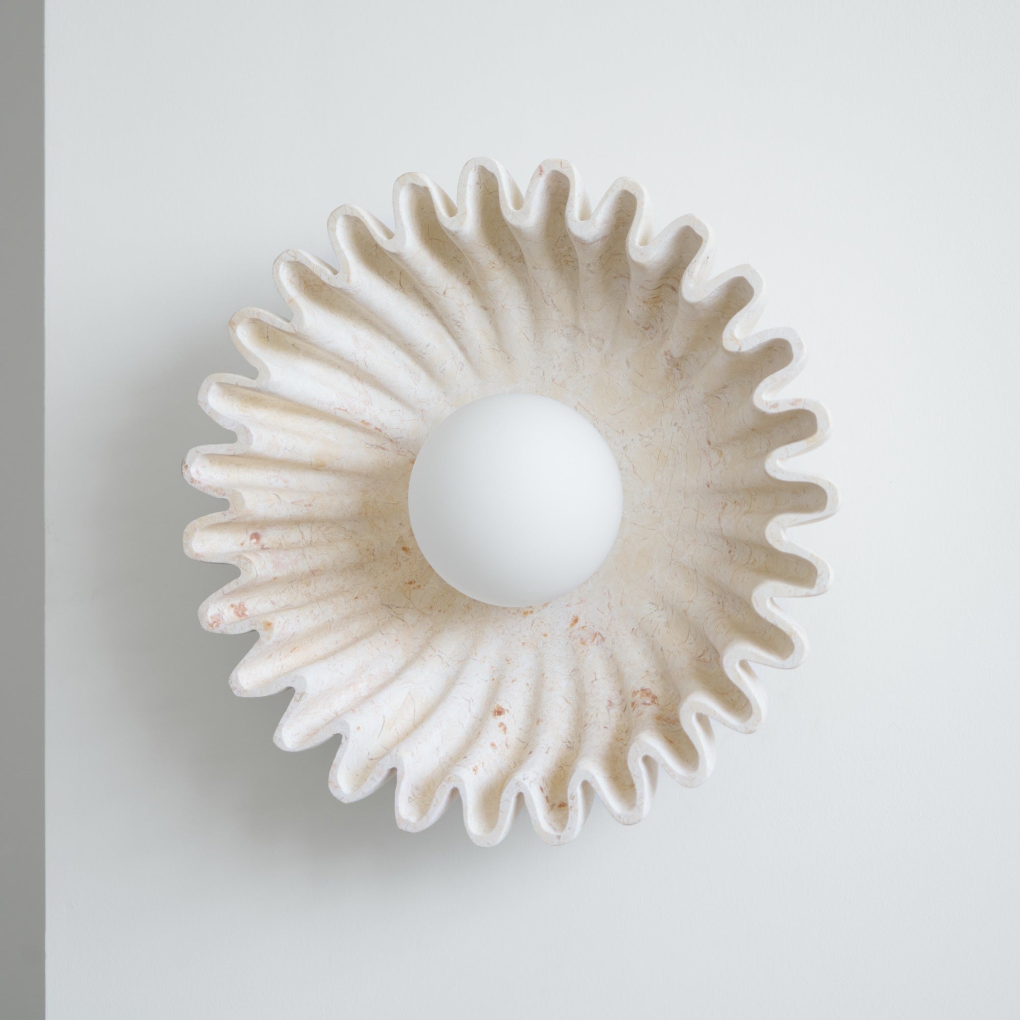 Wall Lamp Ceramics and Glass Dark Green White Black Beige Sculptural - Letslighting