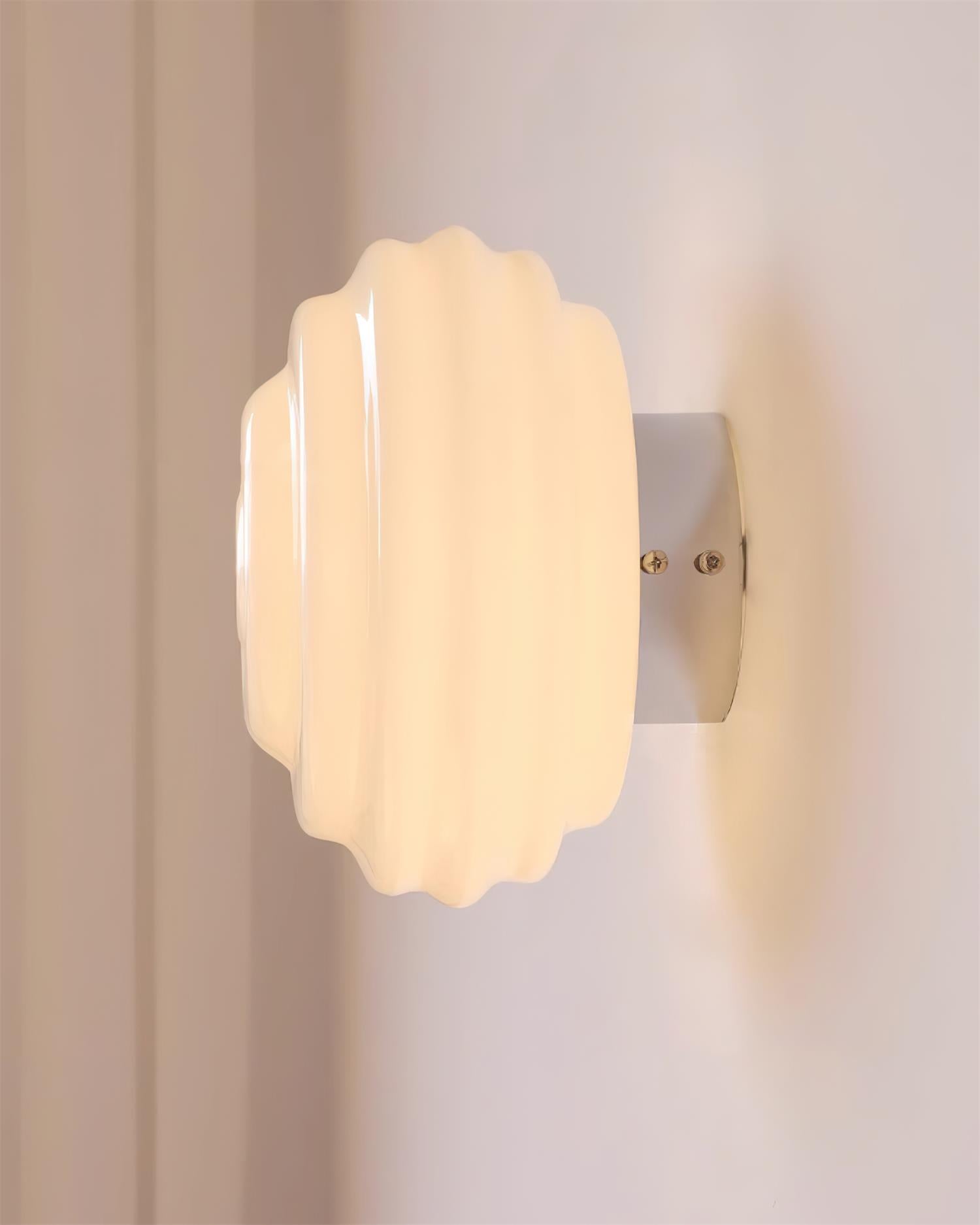Duvia Rippled Glass Wall Lamp - Letslighting