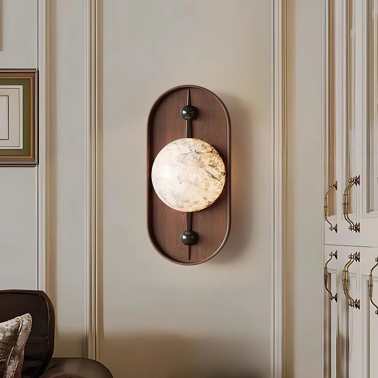Driftwood Alabaster Wall Lamp Walnut Color - Letslighting