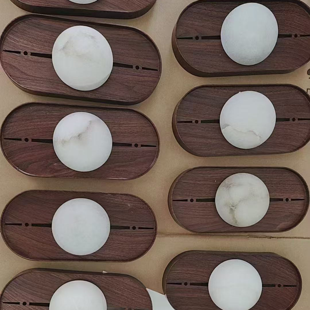 Driftwood Alabaster Wall Lamp Walnut Color - Letslighting