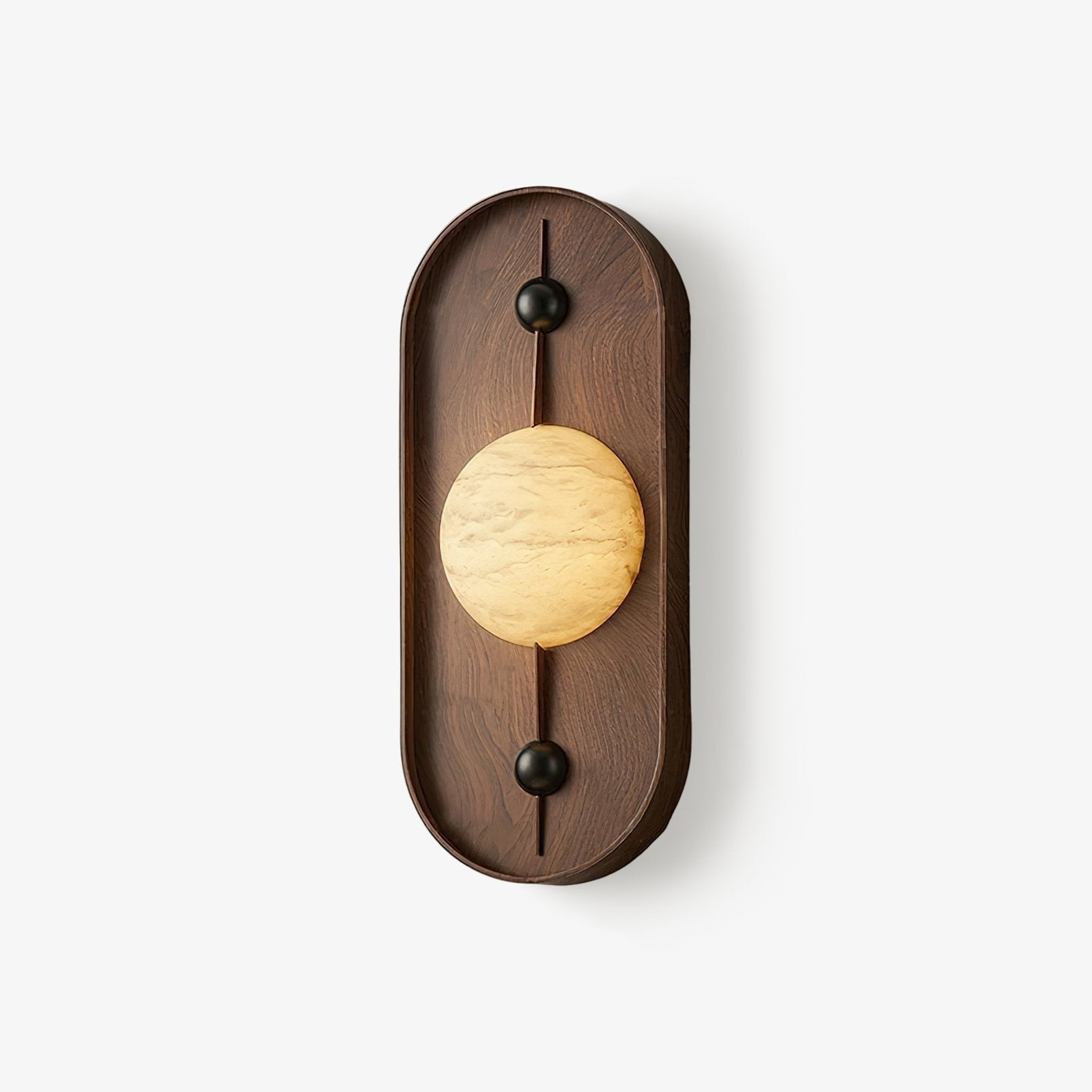 Lyvaran Oval Alabaster Wood Wall Light - Letslighting