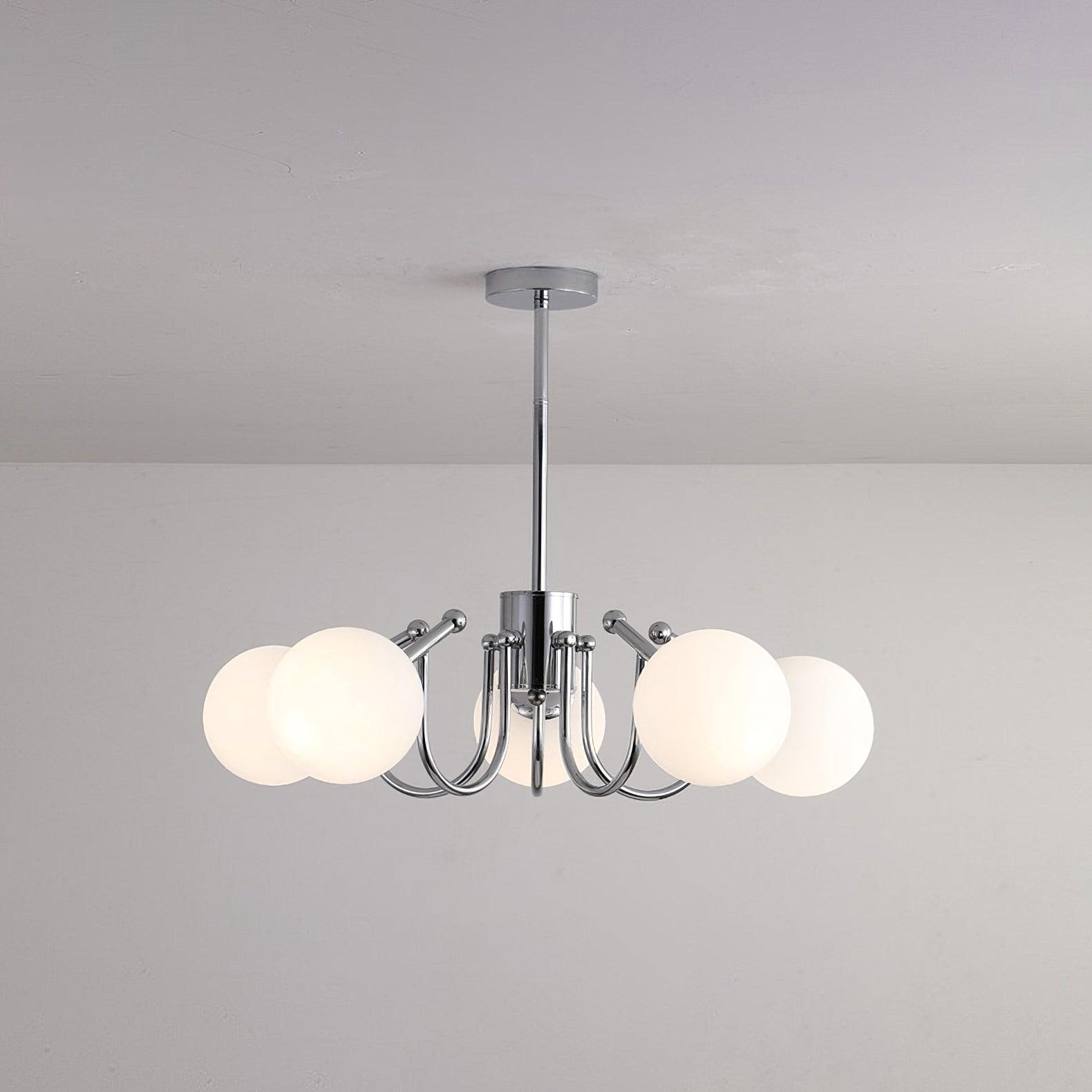 Aurora Chandelier Globe Chrome Modern - Letslighting