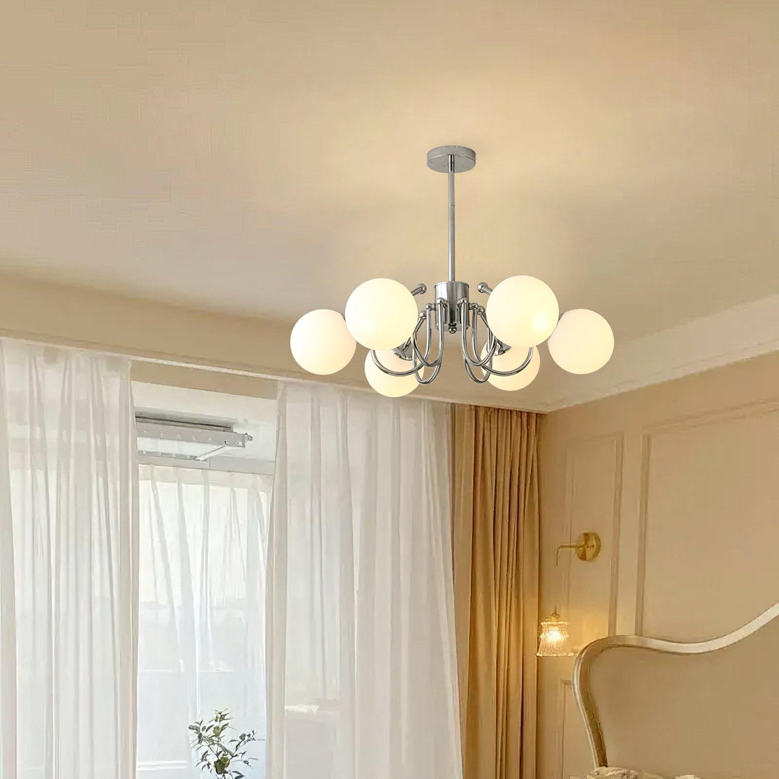 Aurora Chandelier Globe Chrome Modern - Letslighting