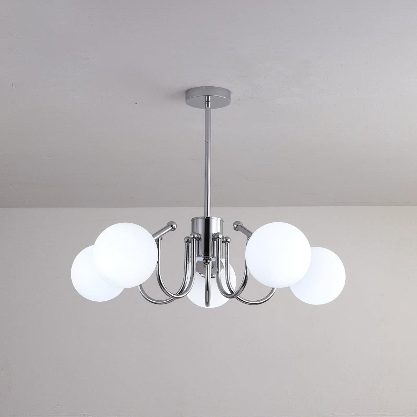 Aurora Chandelier Globe Chrome Modern - Letslighting