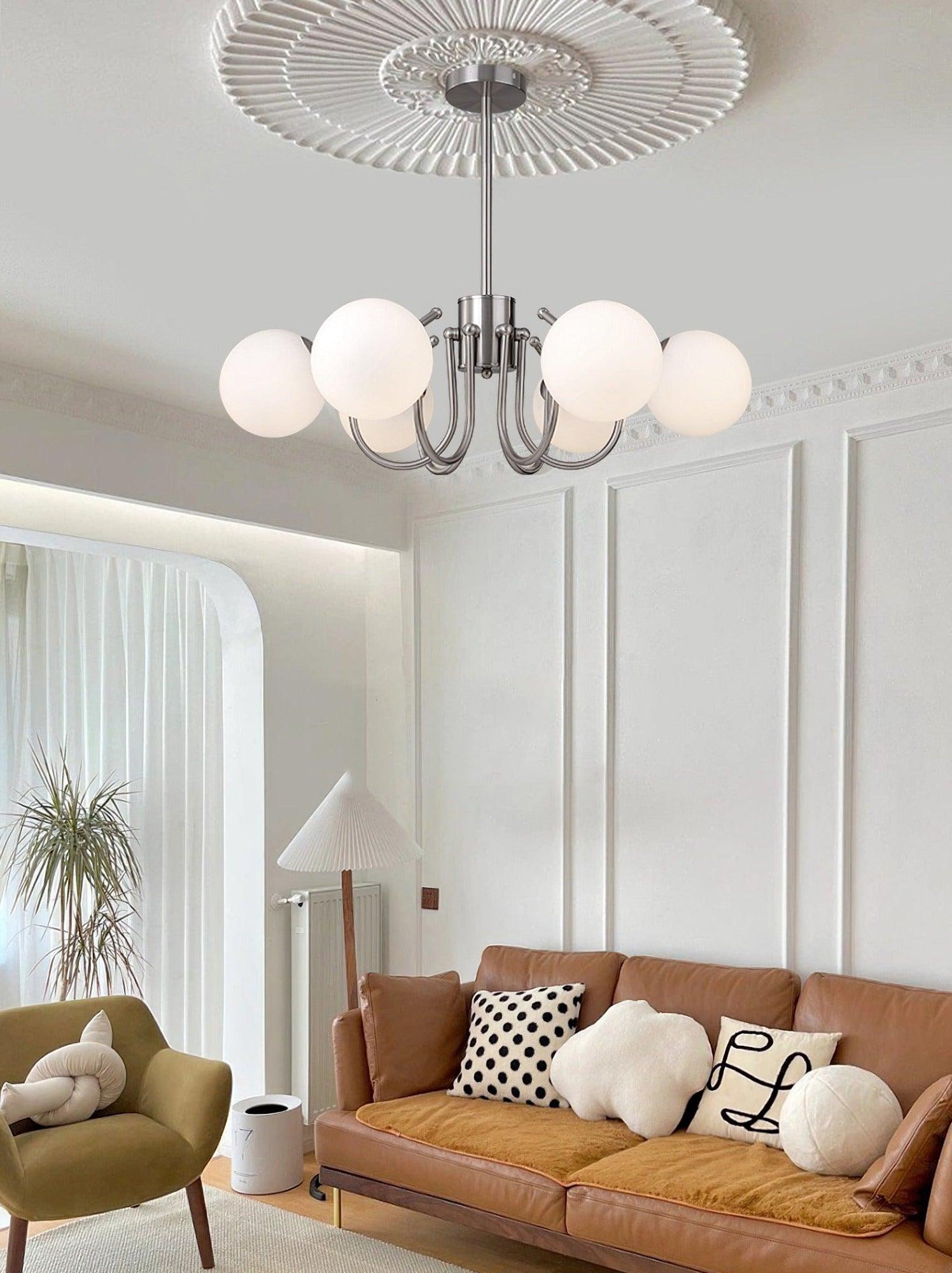 Aurora Chandelier Globe Chrome Modern - Letslighting