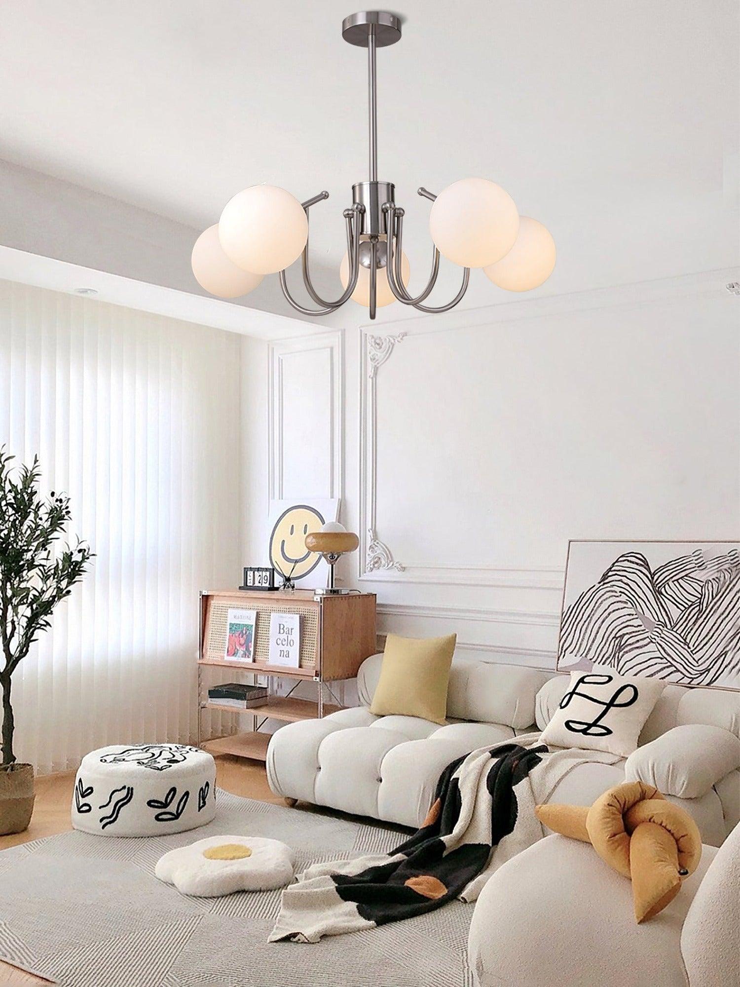 Aurora Chandelier Globe Chrome Modern - Letslighting
