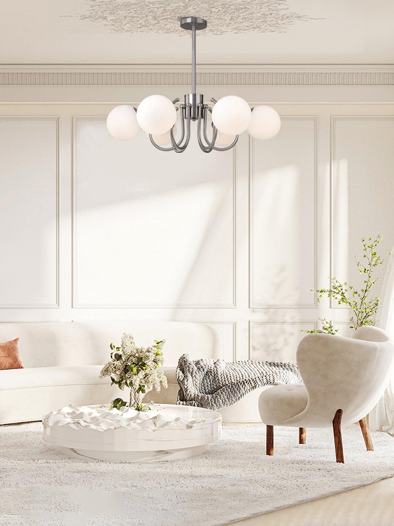 Aurora Chandelier Globe Chrome Modern - Letslighting