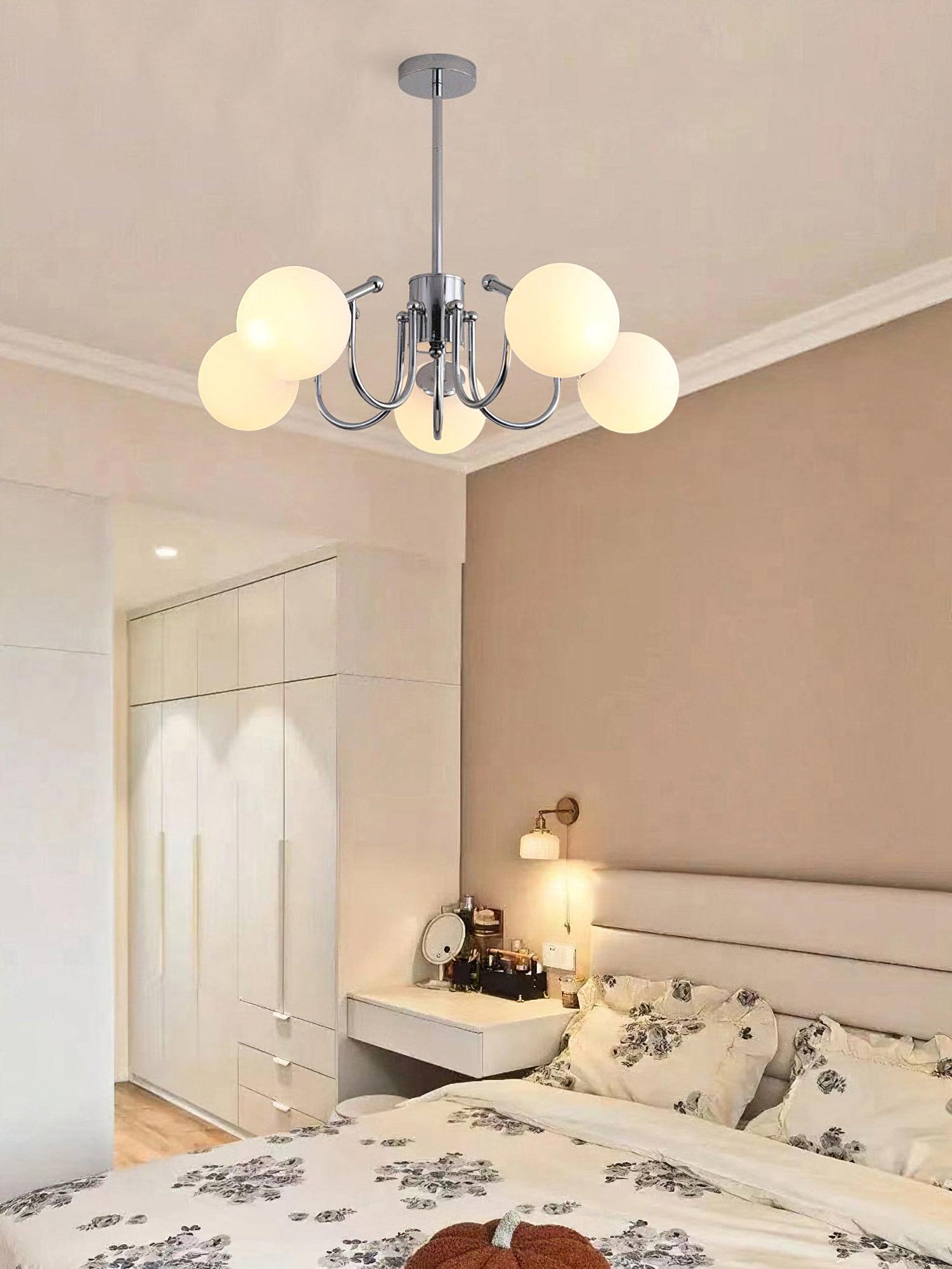 Aurora Chandelier Globe Chrome Modern - Letslighting