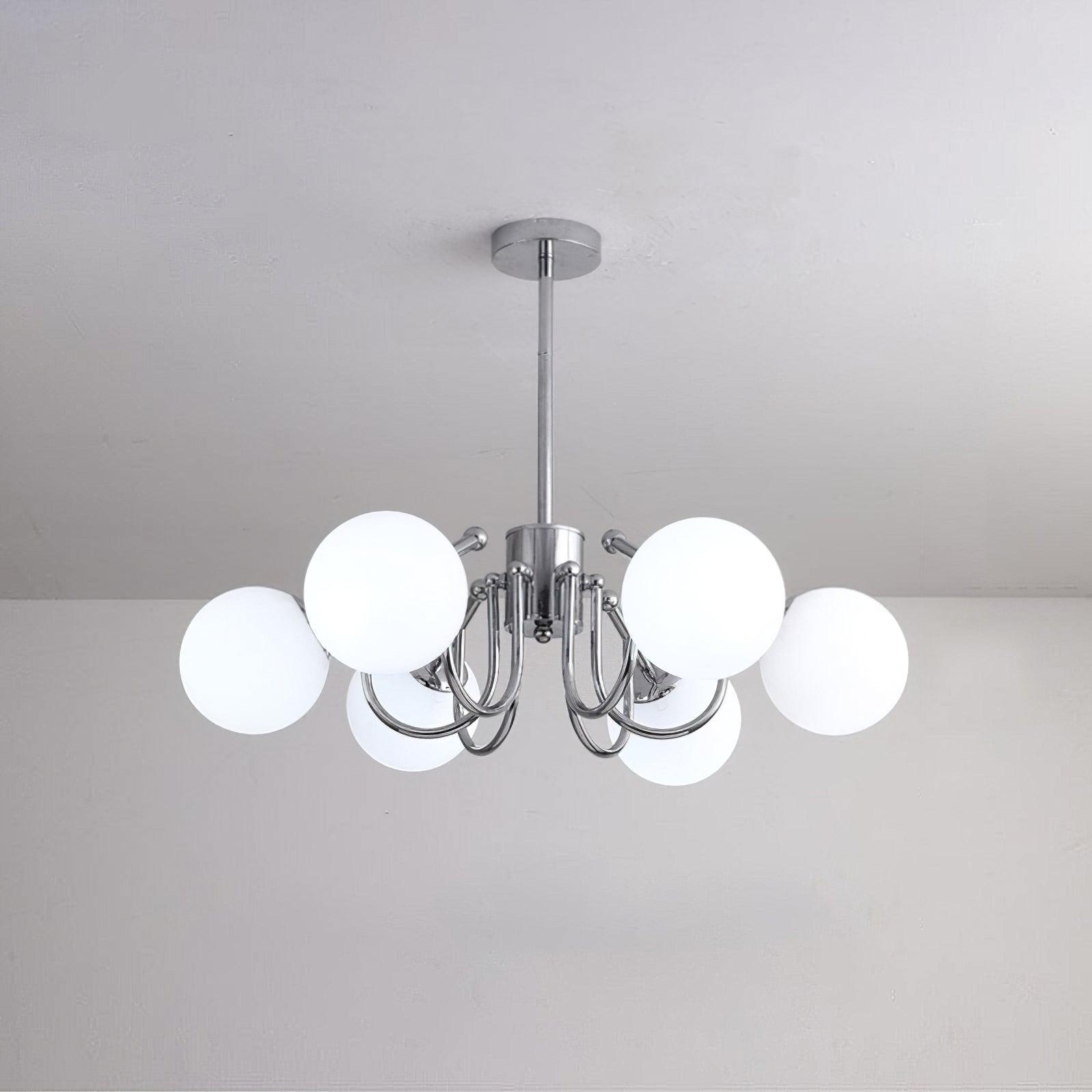 Aurora Chandelier Globe Chrome Modern - Letslighting