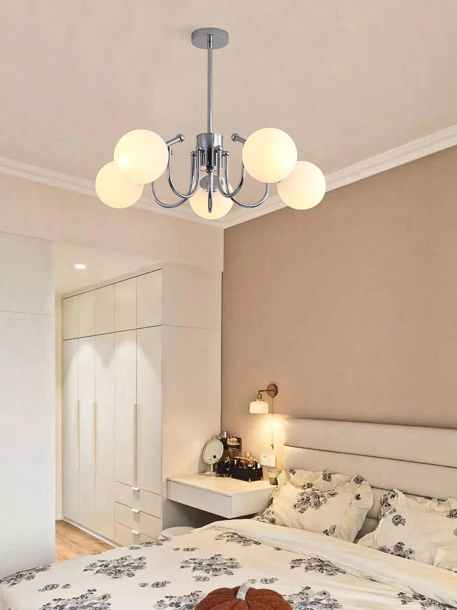 Aurora Chandelier Globe Chrome Modern - Letslighting