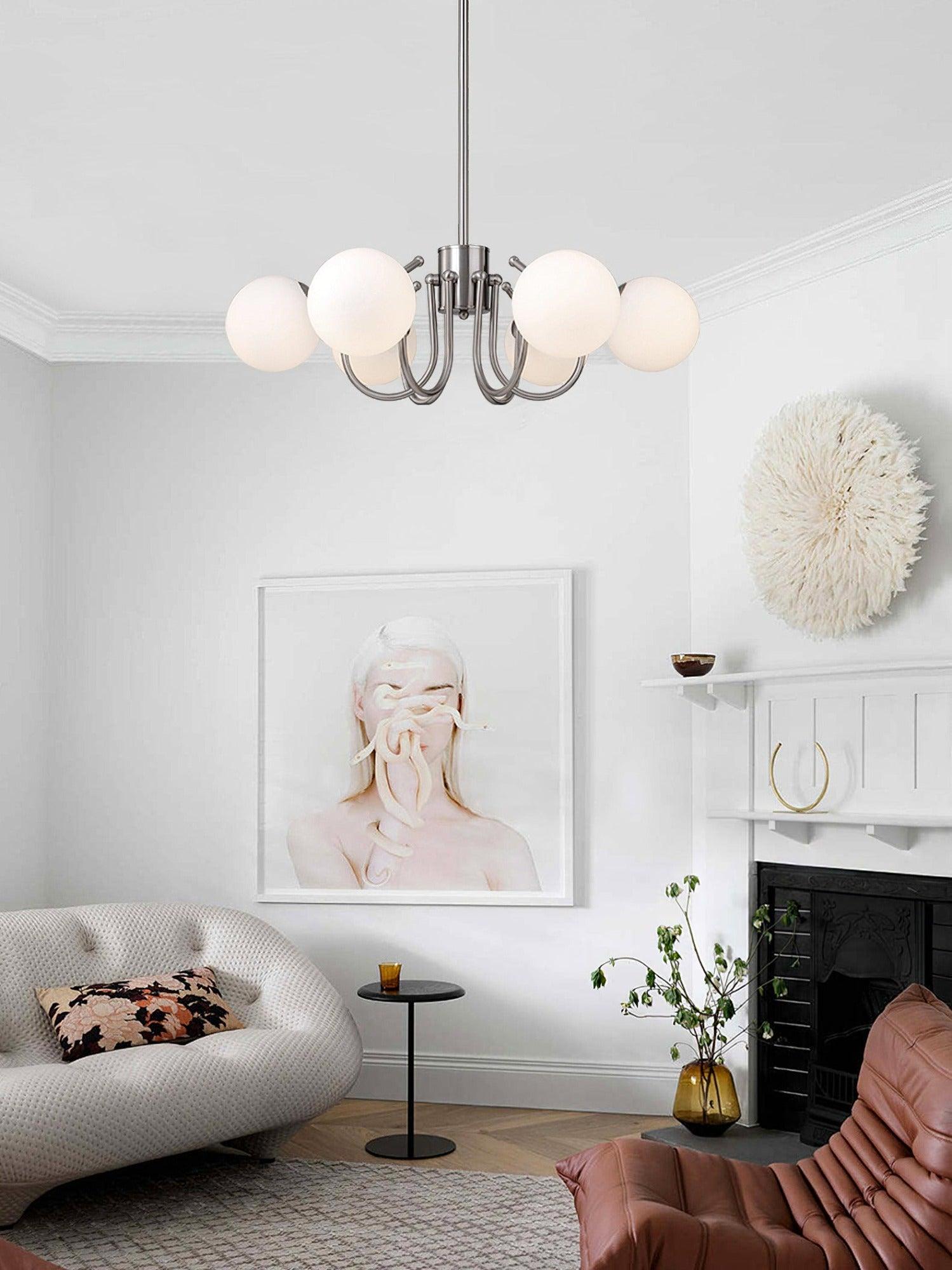 Aurora Chandelier Globe Chrome Modern - Letslighting