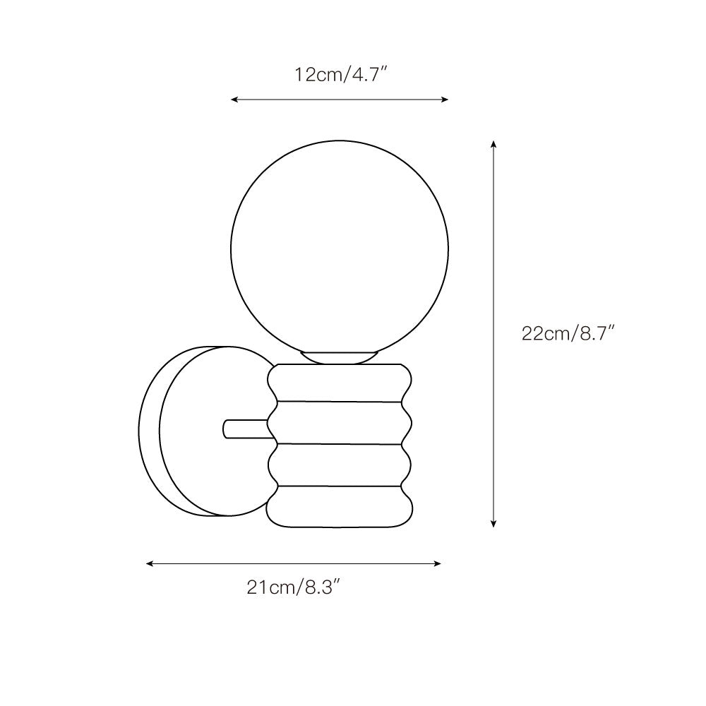 Ljomuvyh Travertine Glass Wall Lamp - Letslighting
