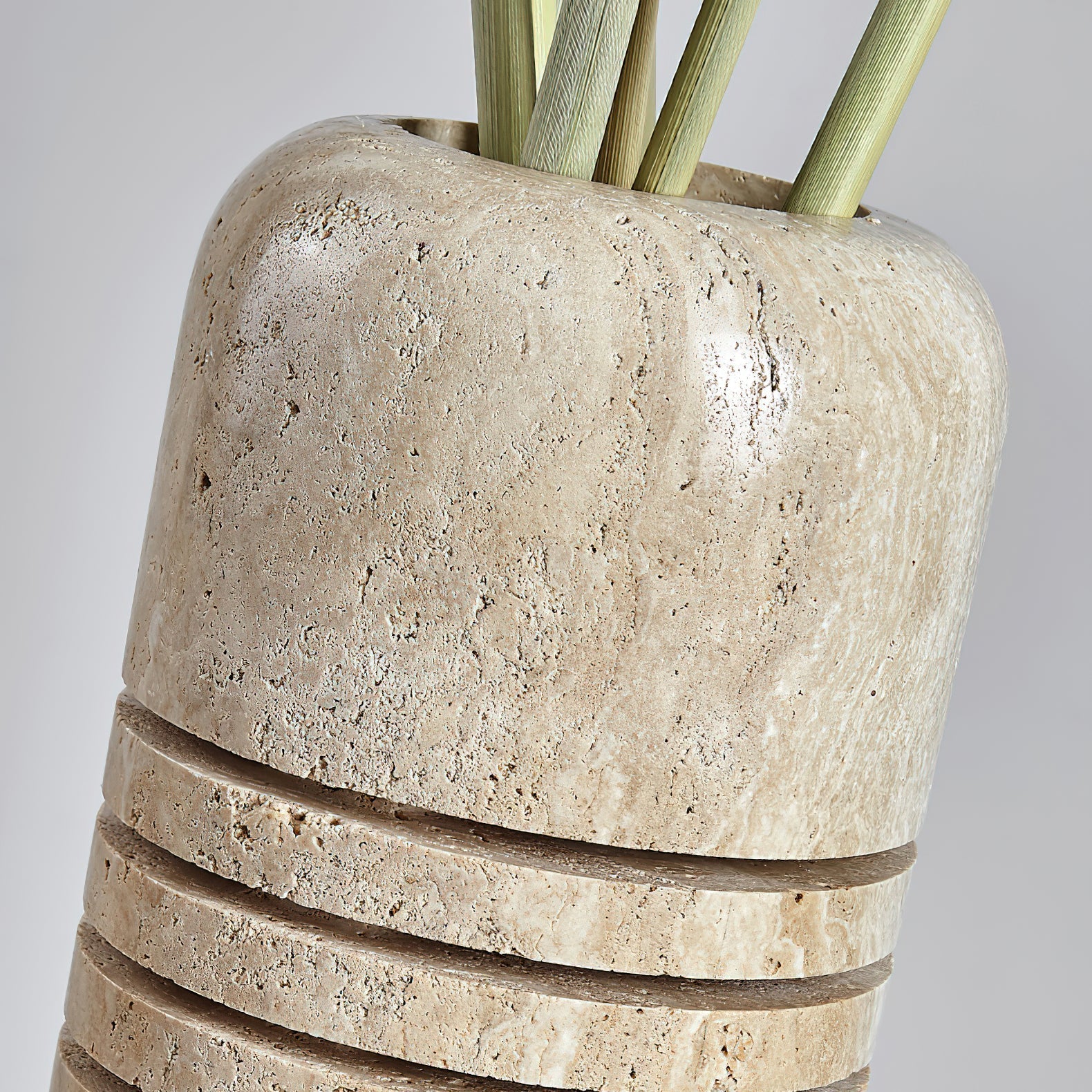 Aursolila Cylindrical Travertine Table Lamp - Letslighting