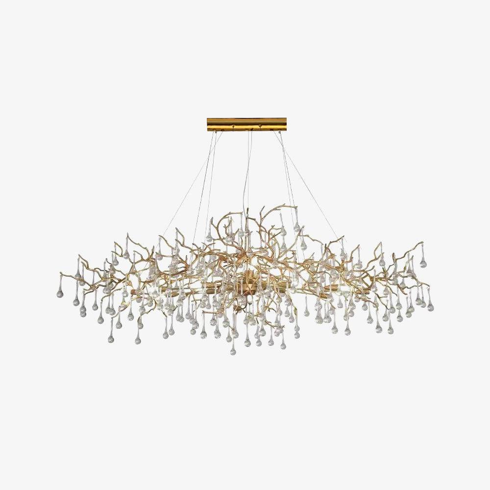 Lustra Chandelier Brass Crystal Branch - Letslighting