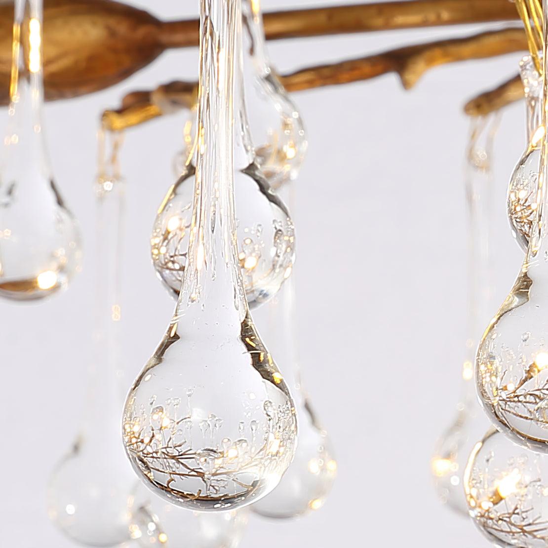 Lustra Chandelier Brass Crystal Branch - Letslighting