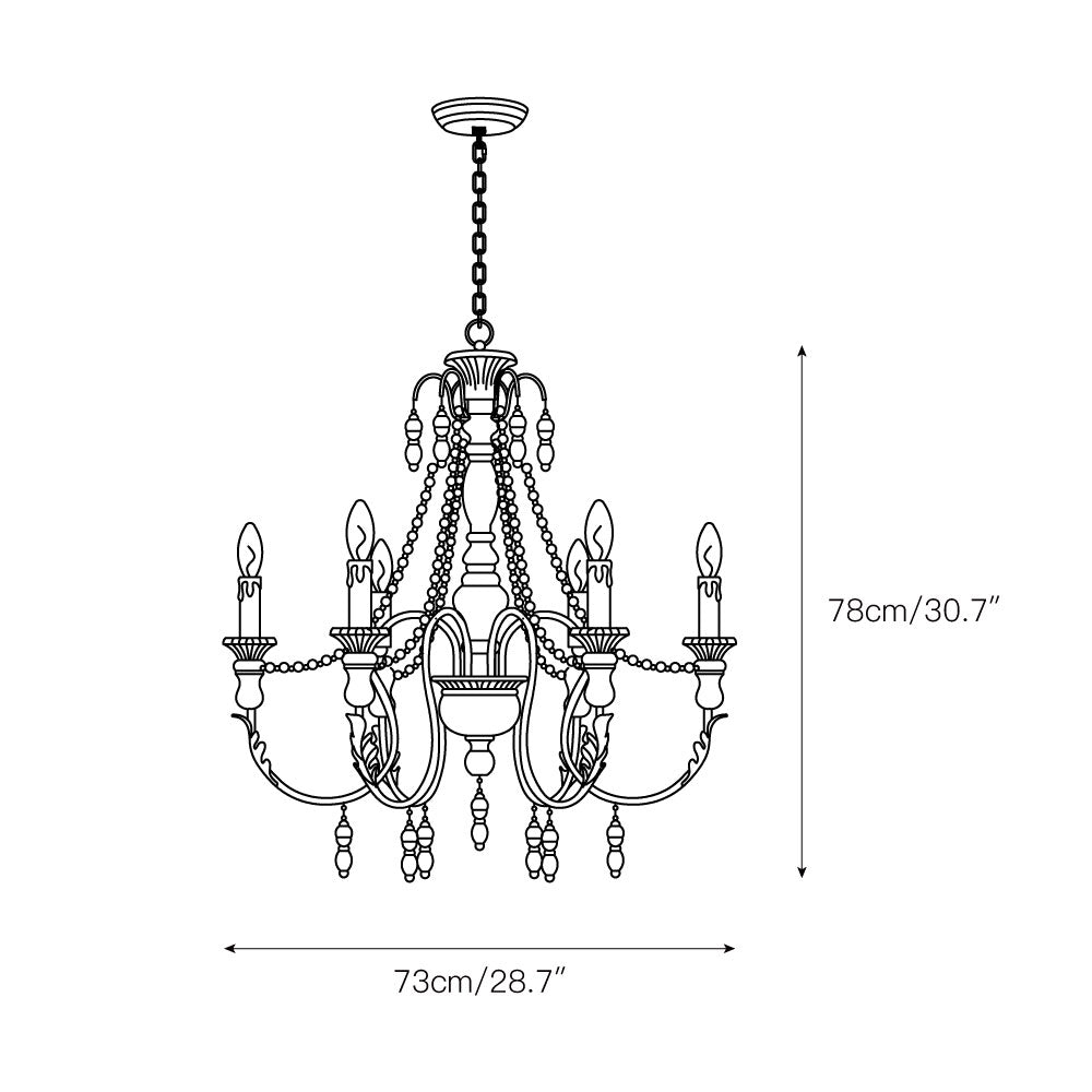 Norduvyh Postmodern Luxury Traditional Wooden Chandelier - Letslighting
