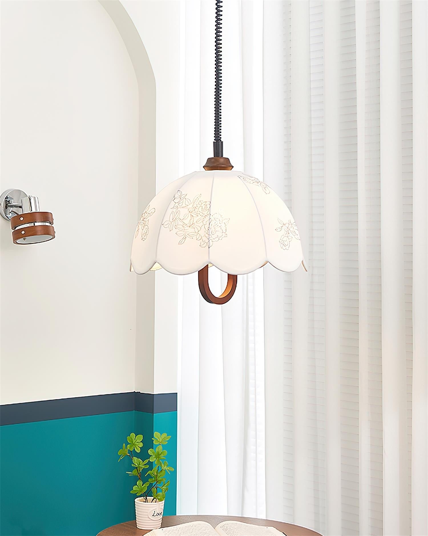 Rosetta Fabric Pendant Light - Letslighting