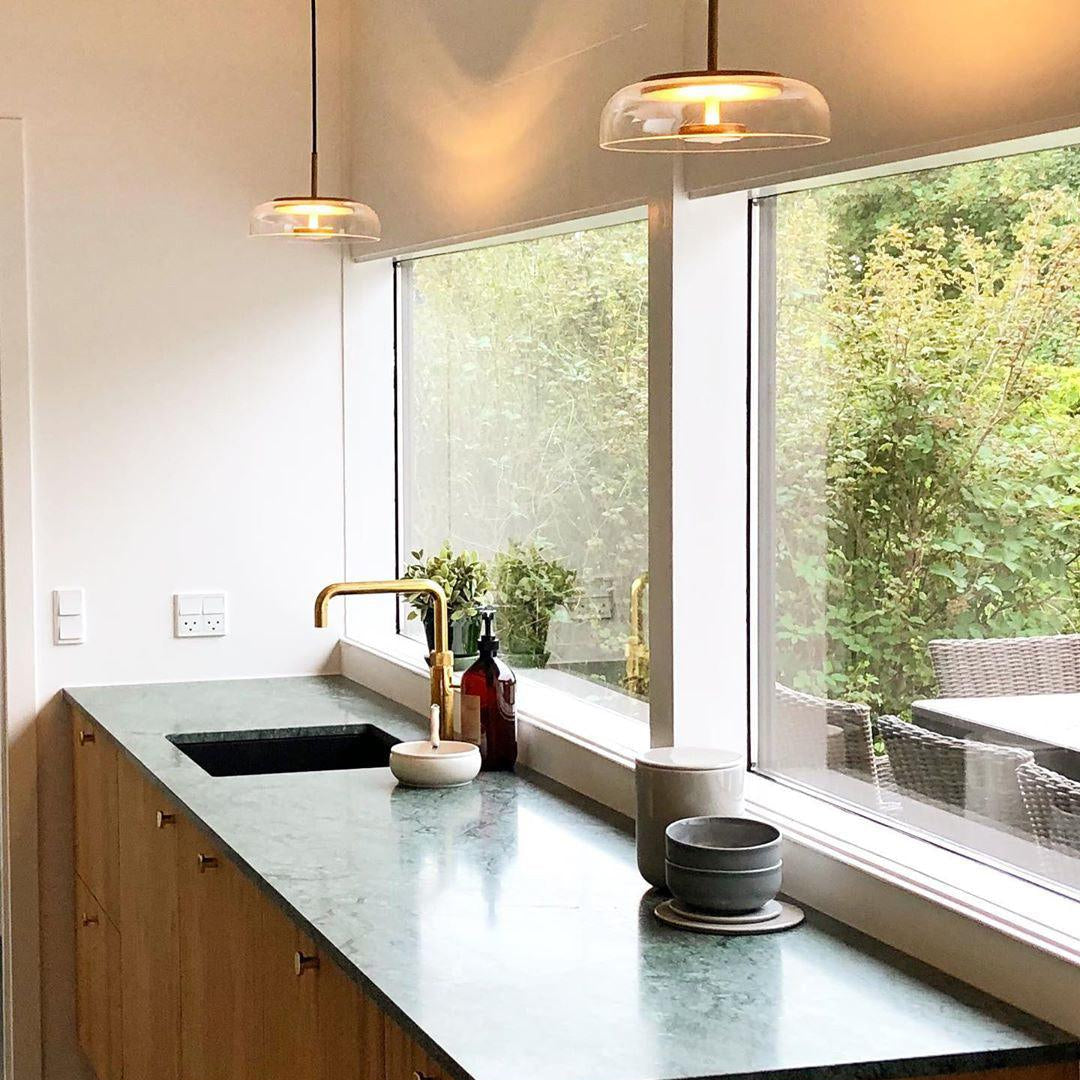 Lustra Pendant Lamp Transparent Glass Sleek - Letslighting