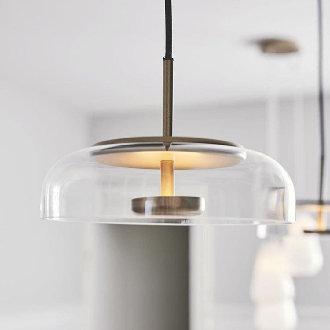 Lustra Pendant Lamp Transparent Glass Sleek - Letslighting
