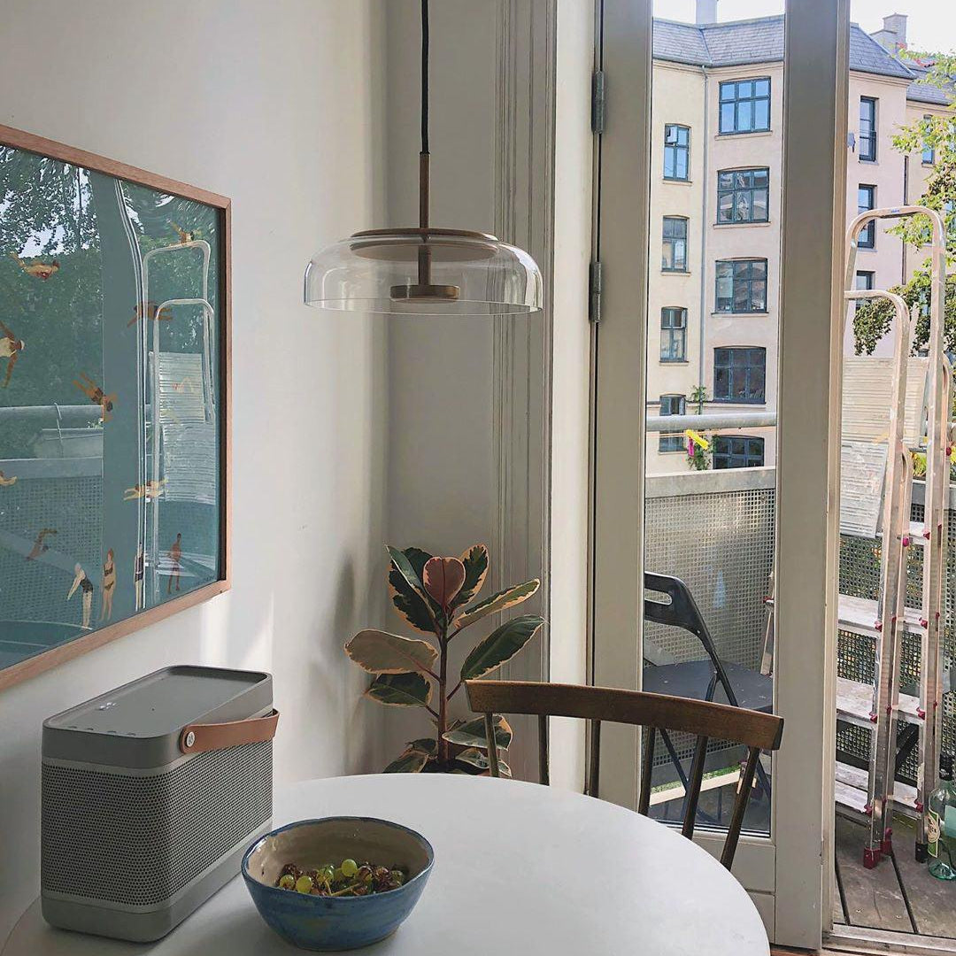 Lustra Pendant Lamp Transparent Glass Sleek - Letslighting