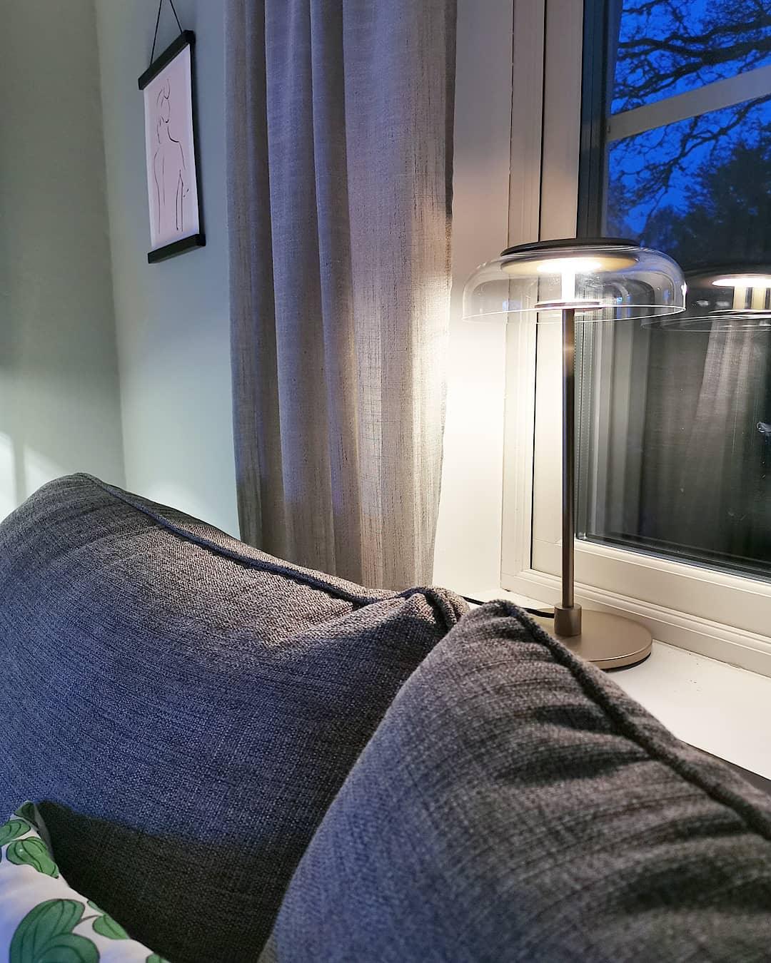 Solara Table Lamp Clear Glass Shade Wood Base - Letslighting